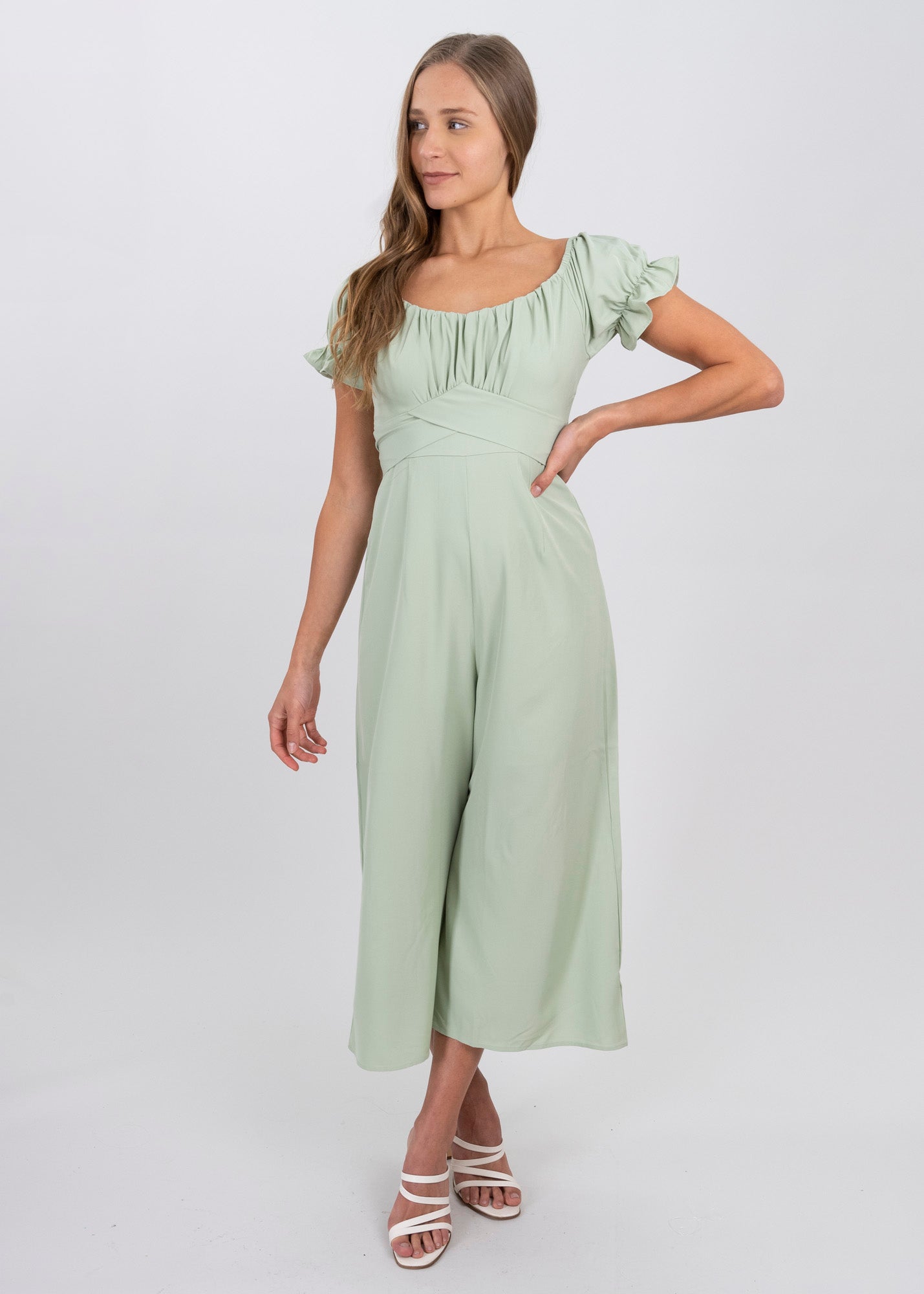 Jumpsuit Midi Fruncido Amplio MENTA