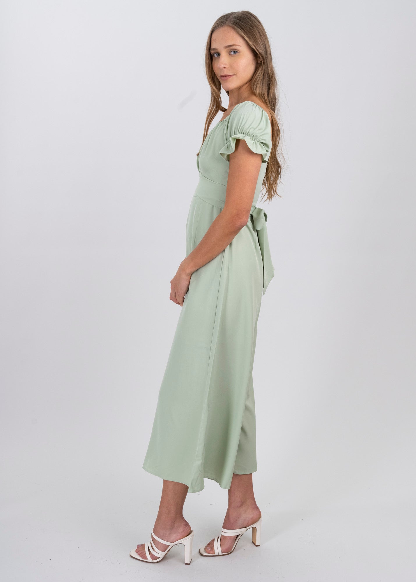 Jumpsuit Midi Fruncido Amplio MENTA