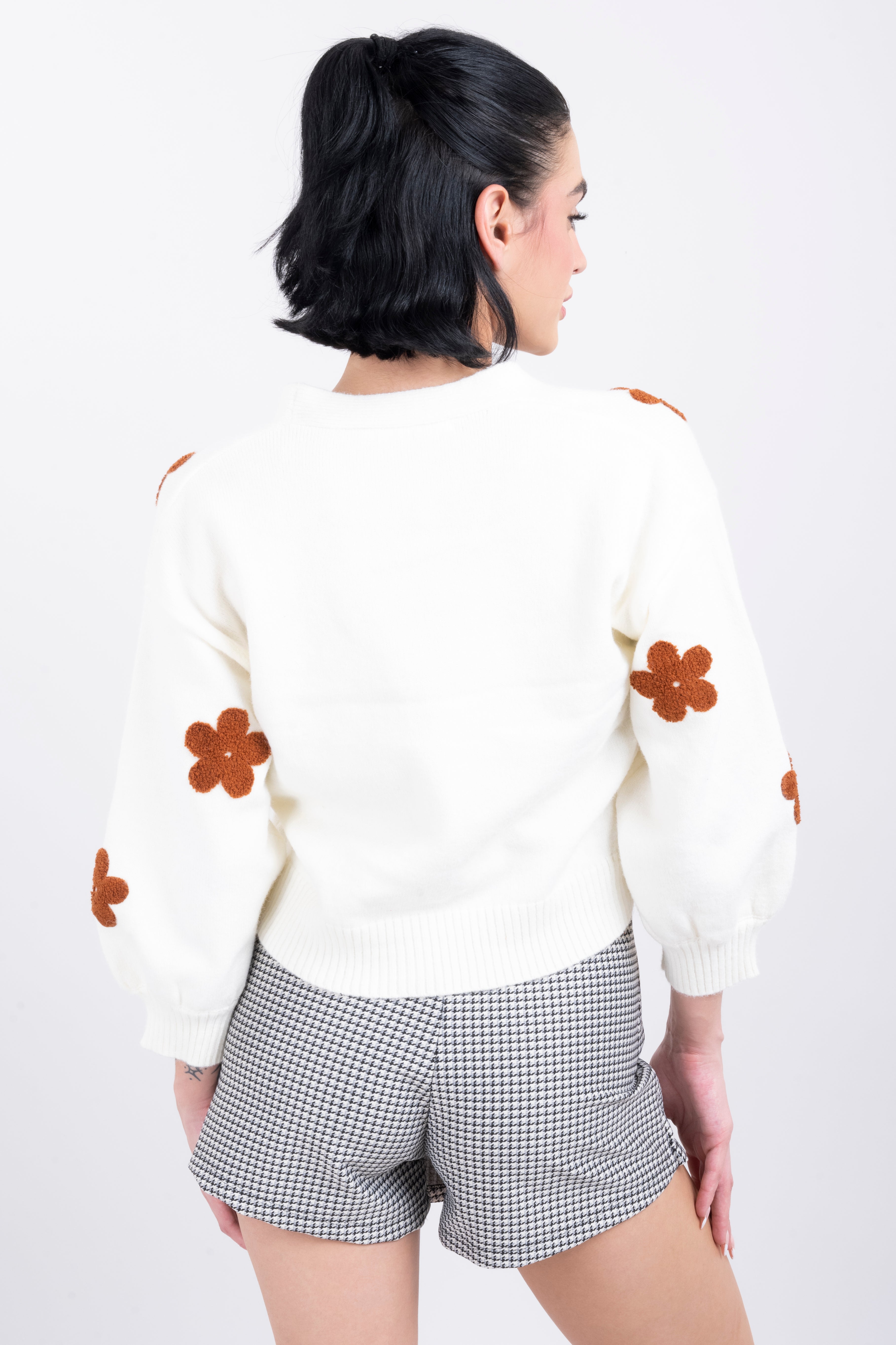 Cardigan Flores CREAM