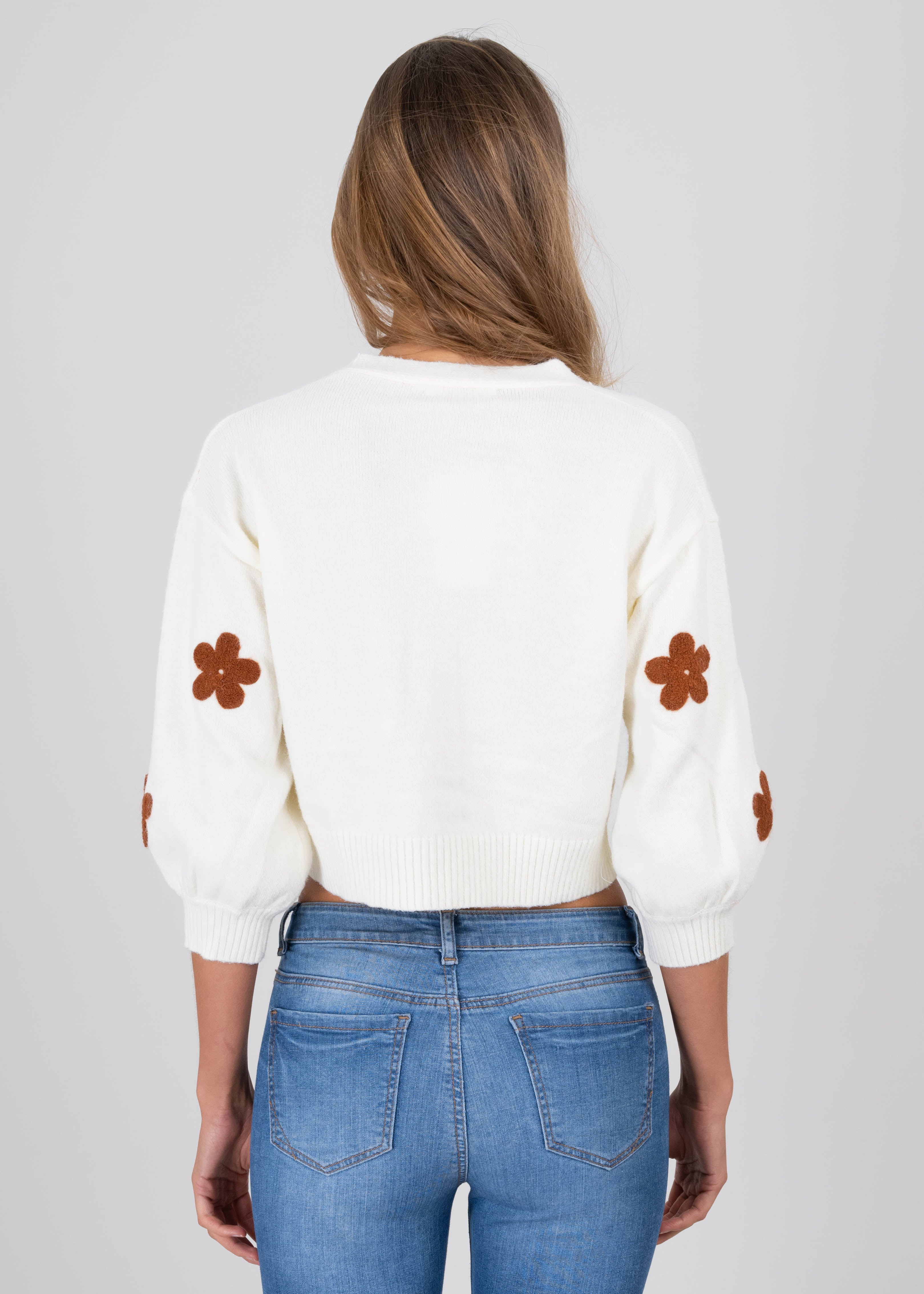 Cardigan Flores CREAM