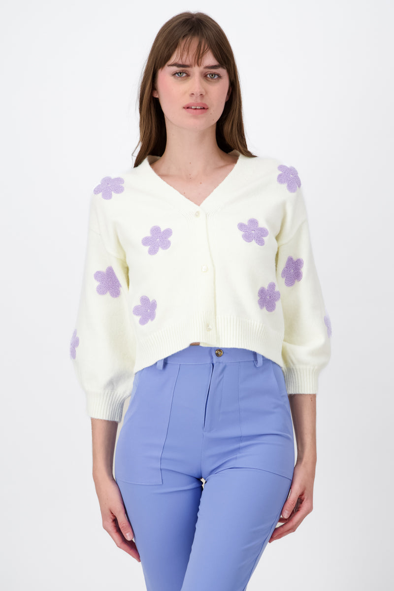 Cardigan Flores PURPLE