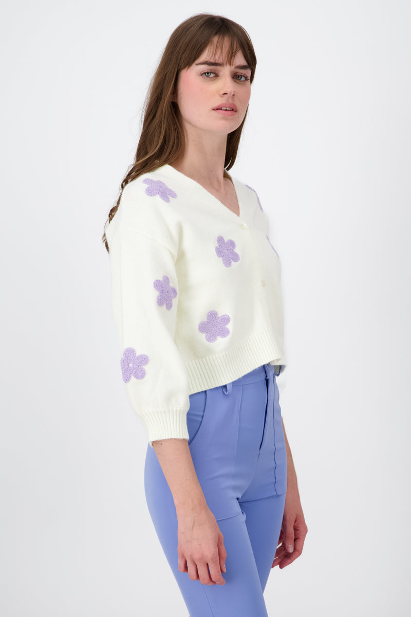 Cardigan Flores PURPLE