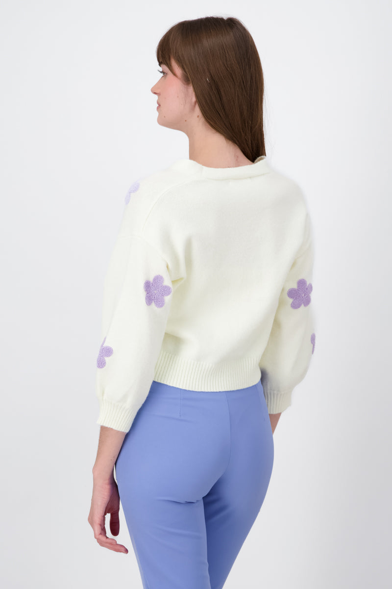 Cardigan Flores PURPLE