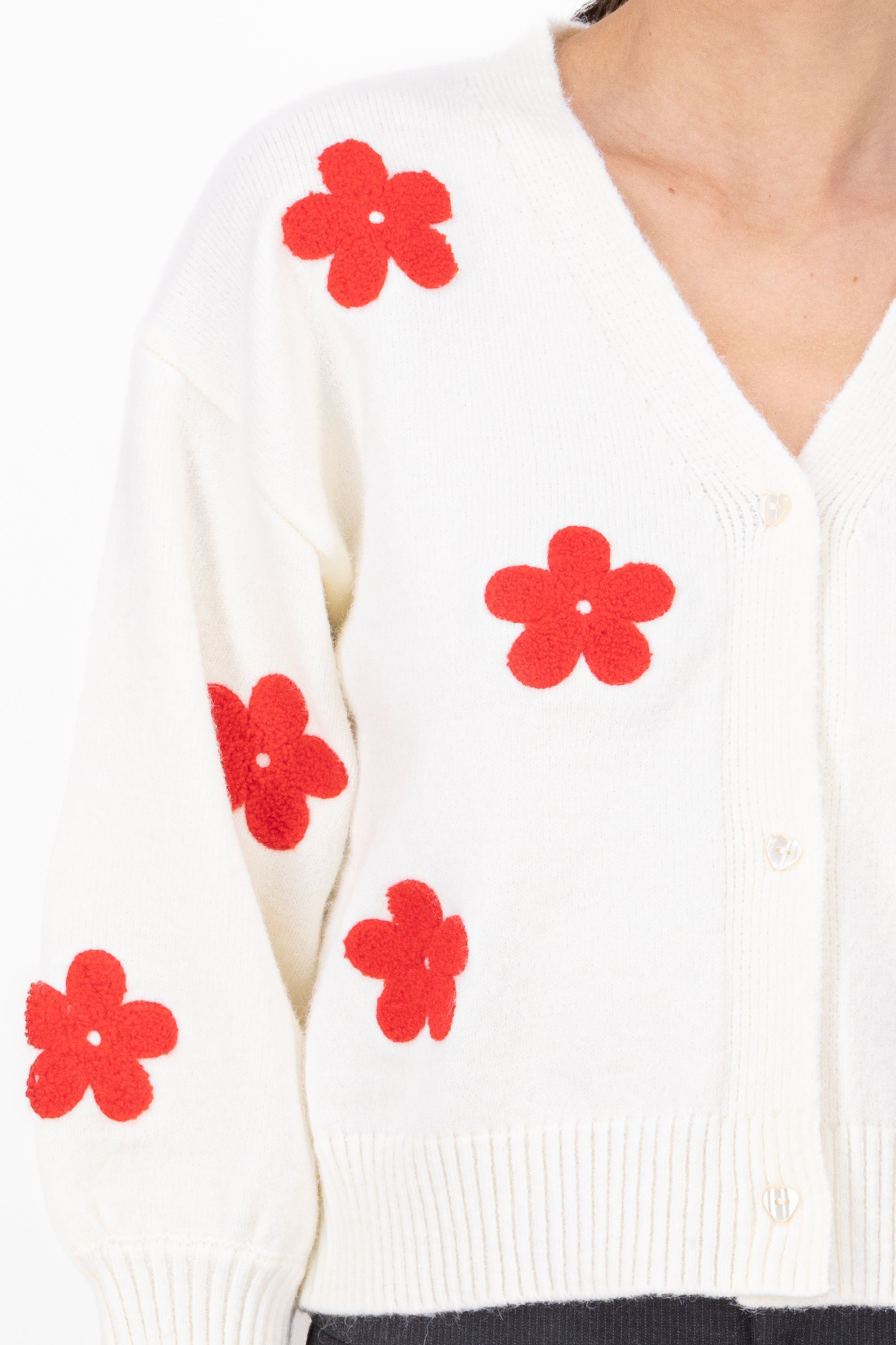 Cardigan Flores RED