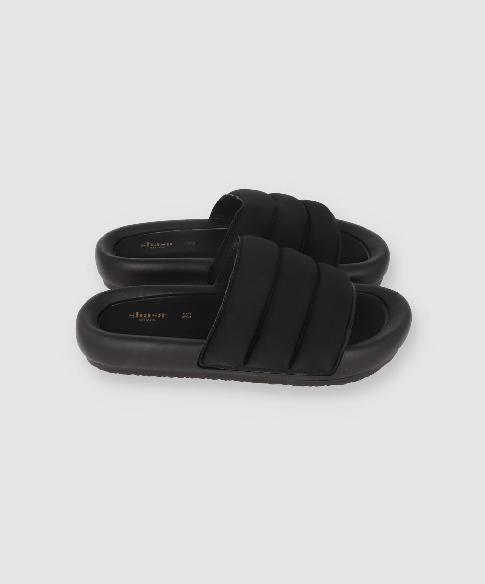 Chunky Capiton Sandals BLACK