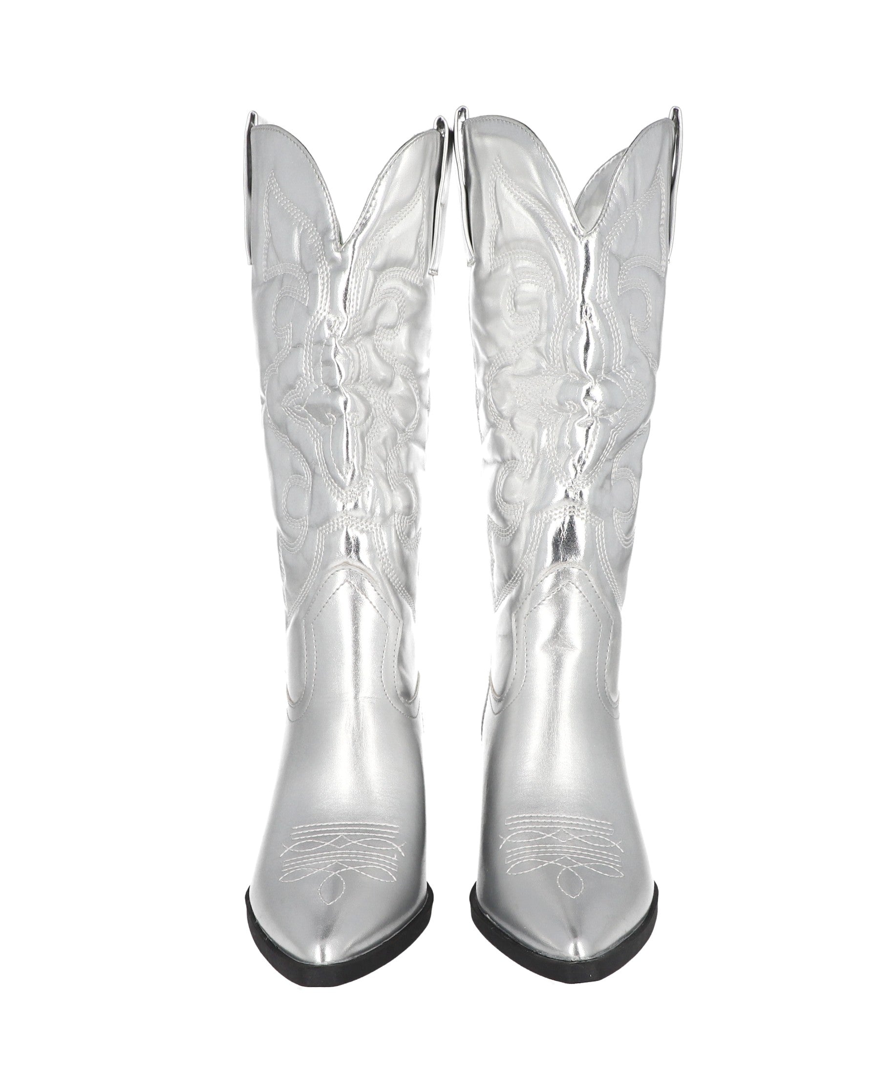 Midi cowboy botin SILVER