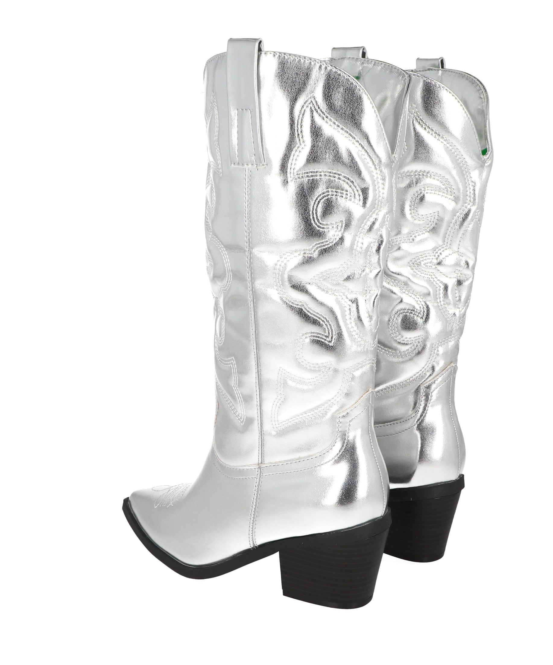 Midi cowboy botin SILVER