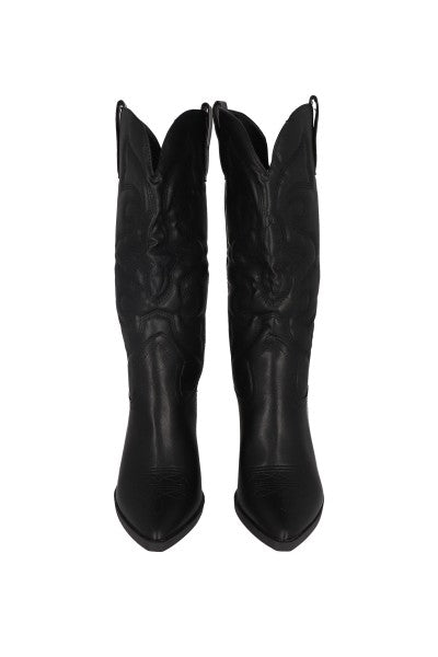 Midi cowboy botin BLACK