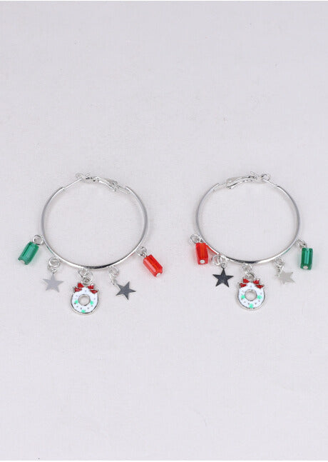 Arracadas Charms Navideños PLATA