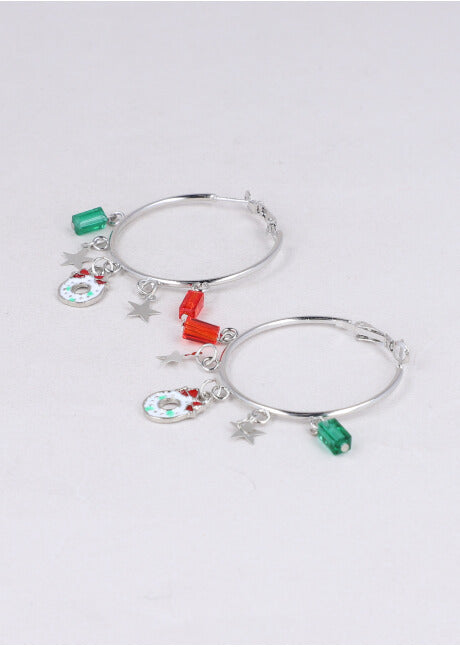 Arracadas Charms Navideños PLATA