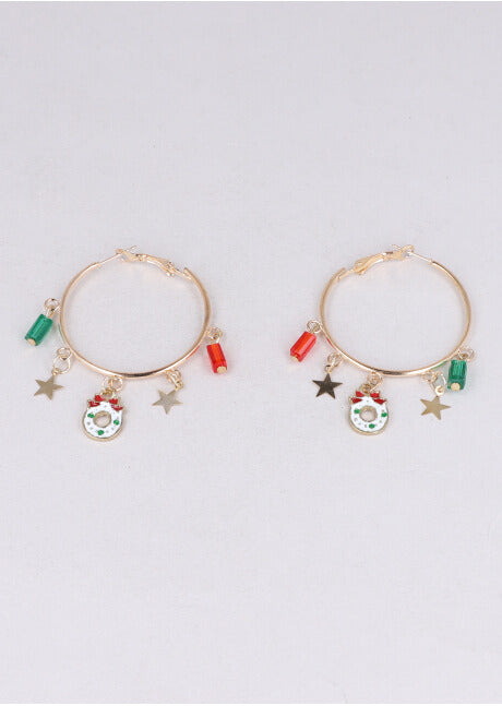 Arracadas Charms Navideños ORO