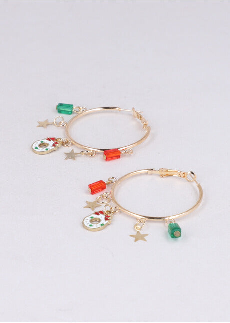 Arracadas Charms Navideños ORO