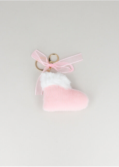 Santa Boot Keychain PINK