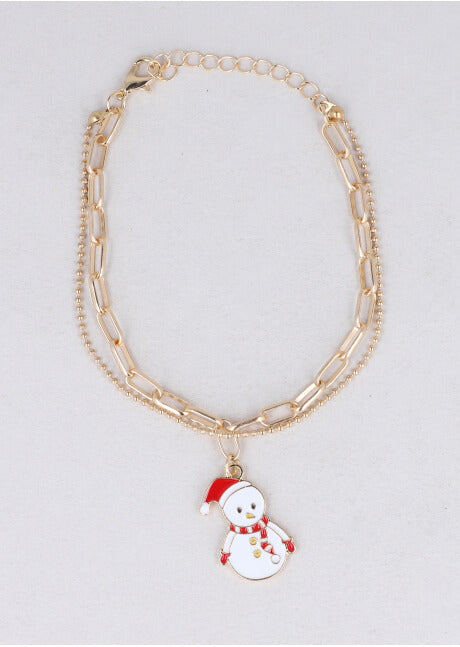 Snowman bracelet GOLD