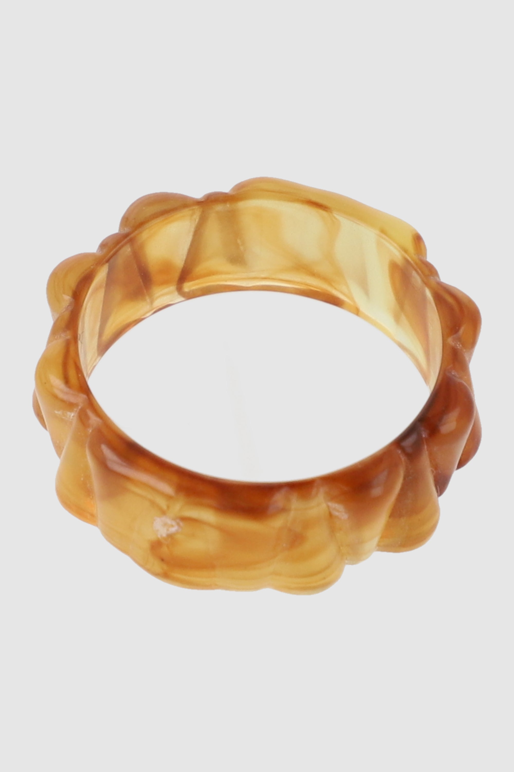 Acrylic texture ring COFFEE