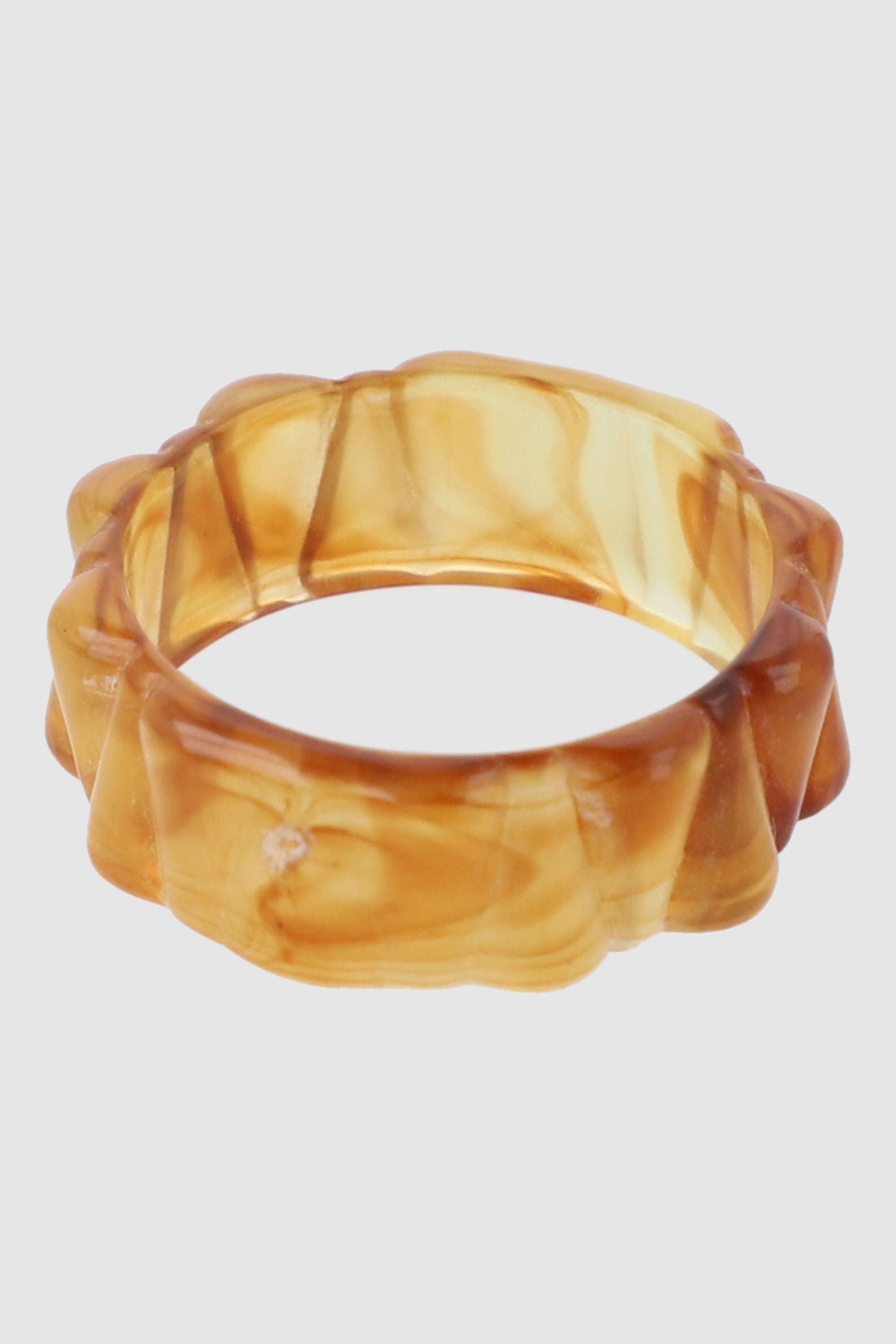 Acrylic texture ring COFFEE