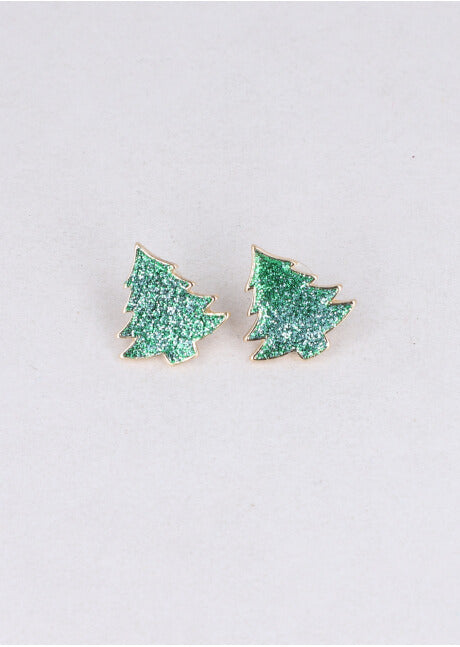 Tree earrings GREEN