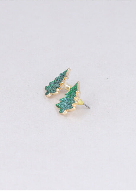 Tree earrings GREEN