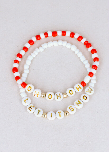 Set Christmas bracelets RED