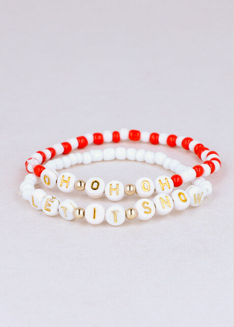 Set Christmas bracelets RED