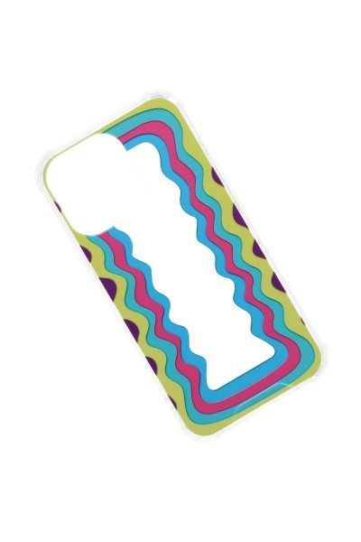 Funda celular i13 ondas corazón MULTICOLOR