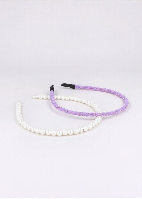 Set 2 shine headbands LILAC