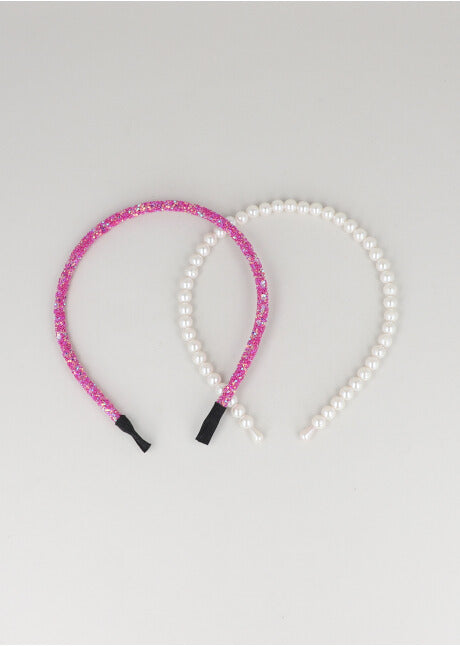 Set 2 shine headbands PINK