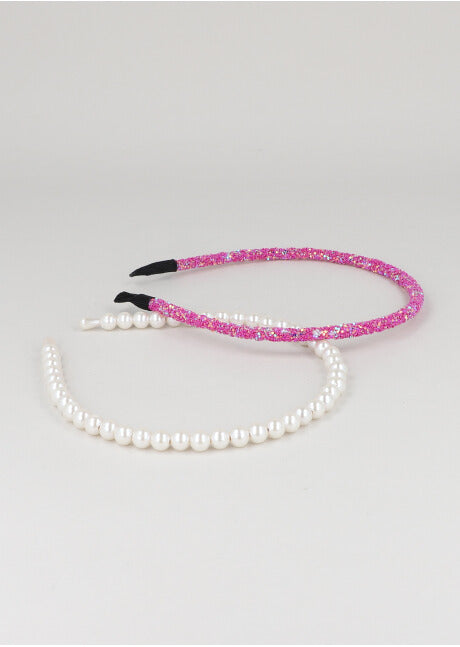 Set 2 shine headbands PINK