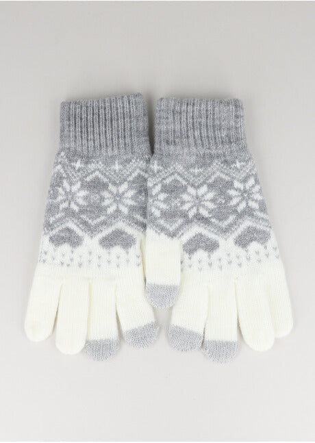 Christmas fabric gloves GREY