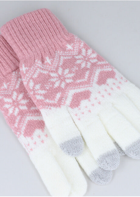 Christmas fabric gloves ROSEWOOD