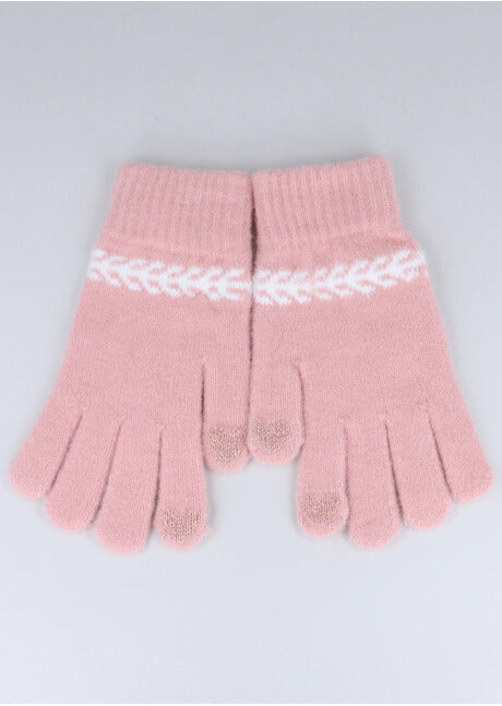 Guantes tejidos hojas PALO DE ROSA