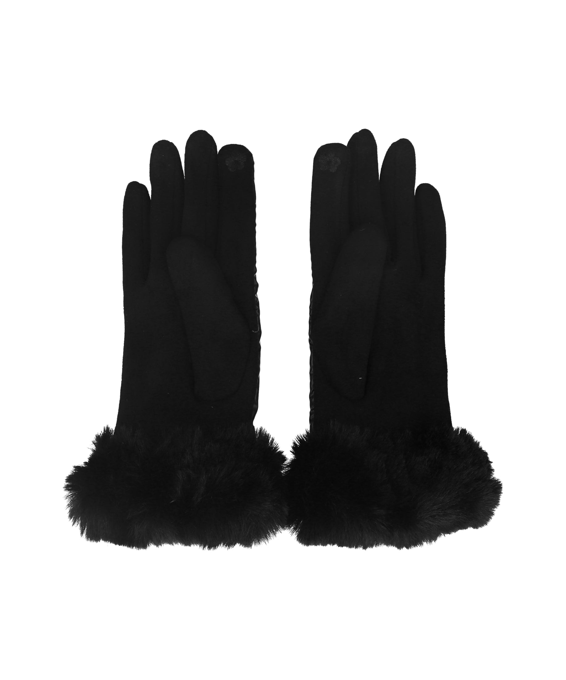 Gloves stuffed velvet BLACK