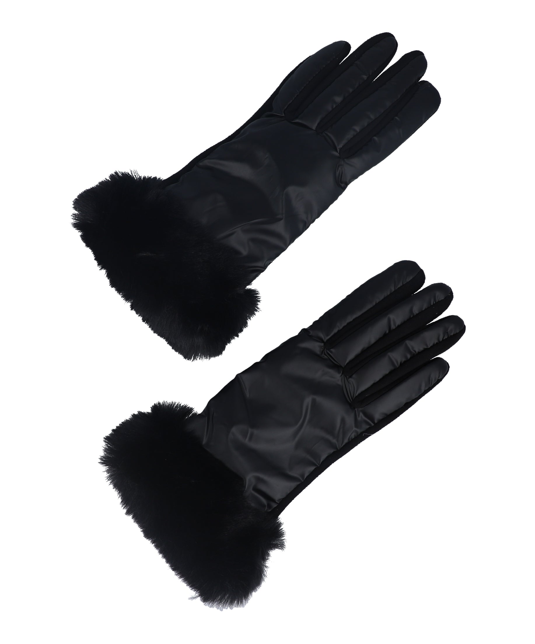 Gloves stuffed velvet BLACK