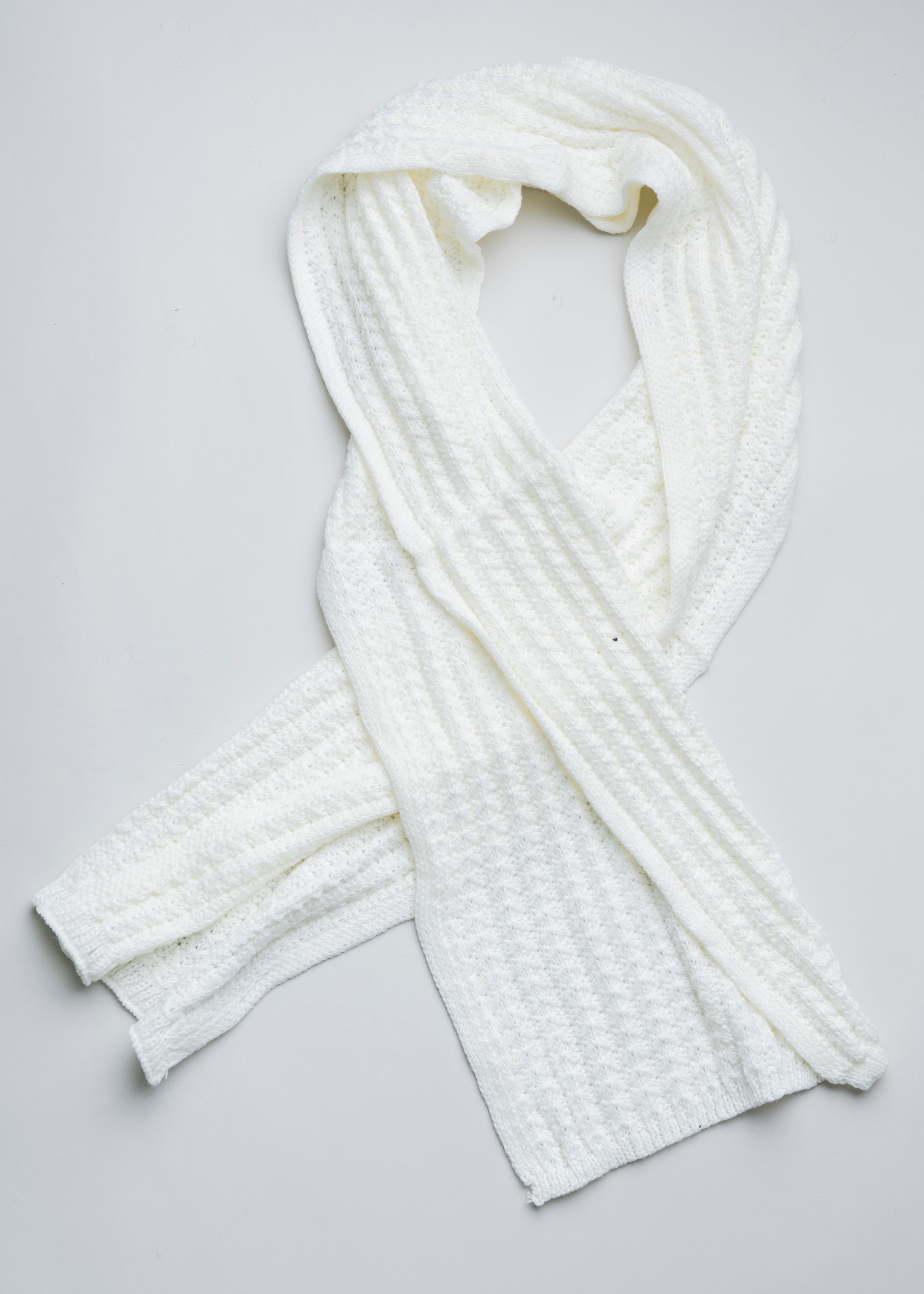 Woven scarf WHITE