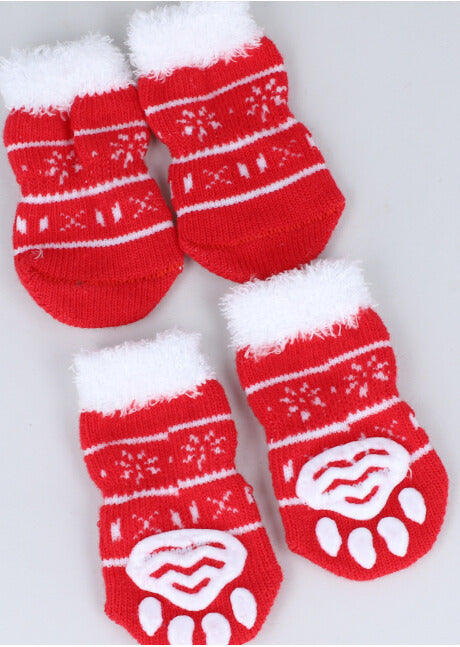 Set 2 pairs Christmas socks for mascot chic RED