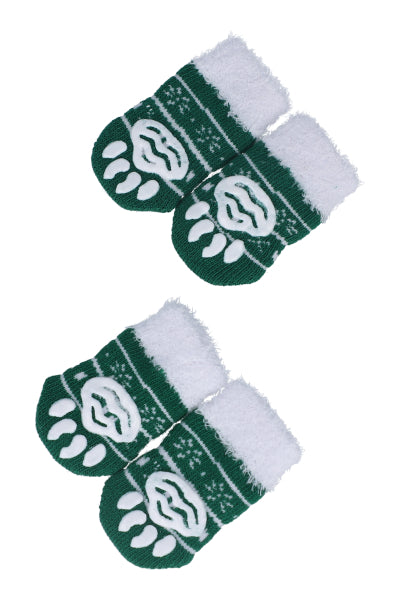 Set 2 pairs Christmas socks for mascot chic GREEN