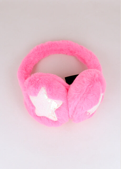 EARJERAS Fluffy stars PINK