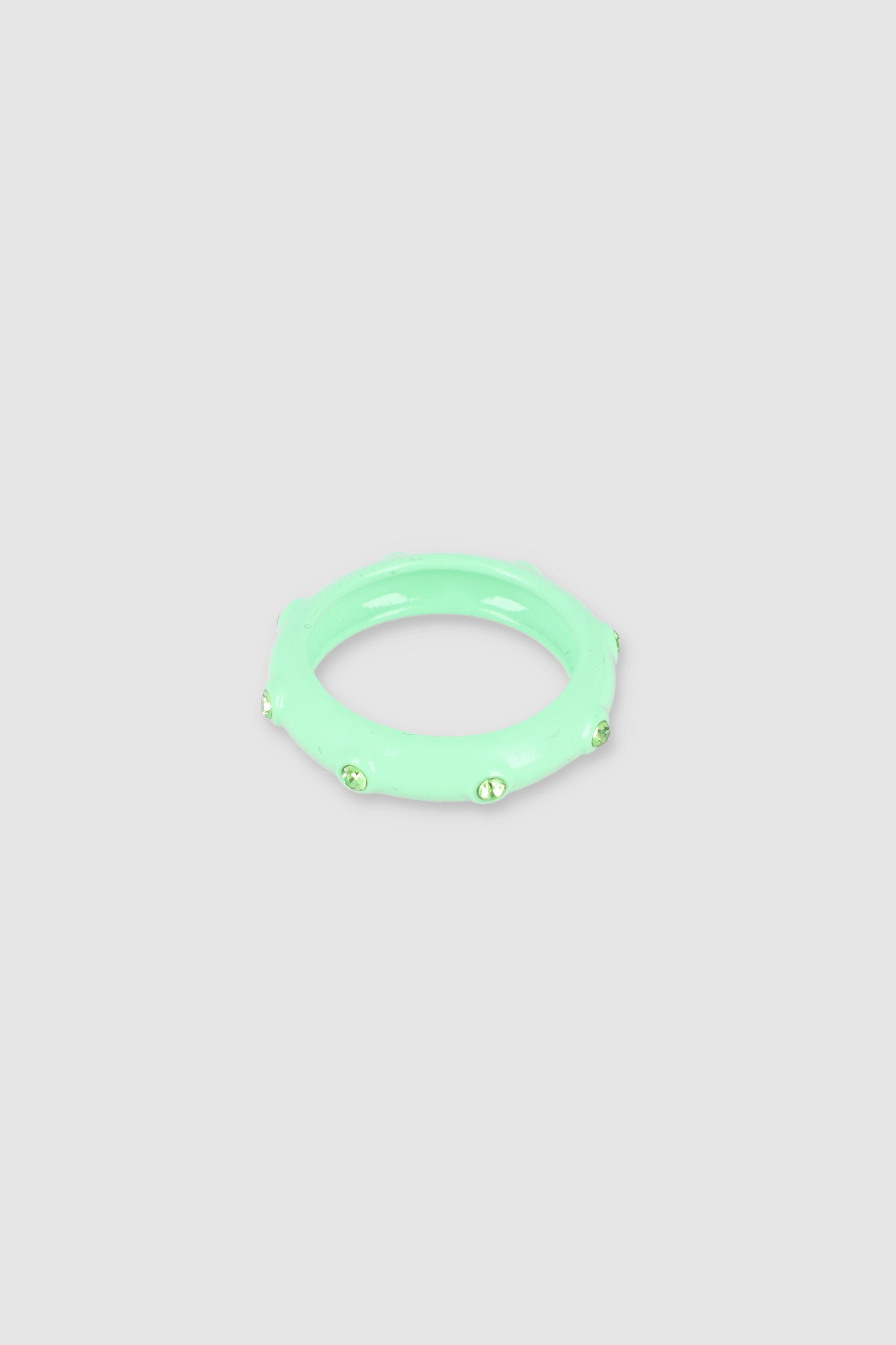 Anillo Esmaltado Brillos VERDE