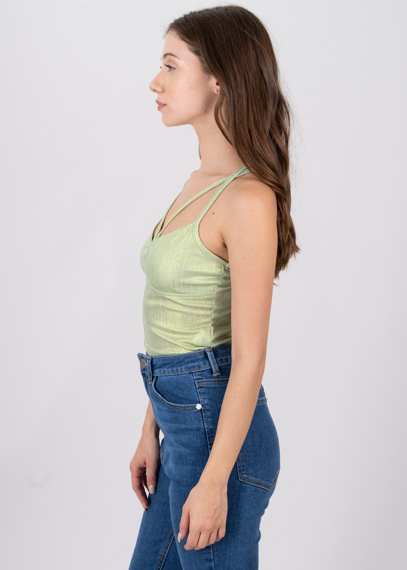 Bodysuit metálico tirantes cruzados MENTA