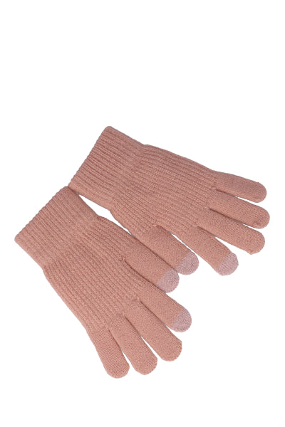 Guantes acanalados trenza ROSA