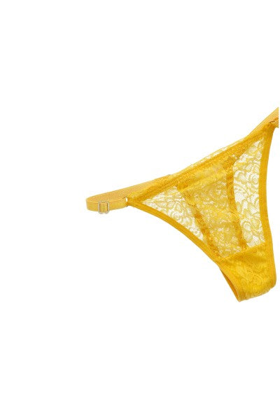 Tanga lace Waist adjustment YELLOW