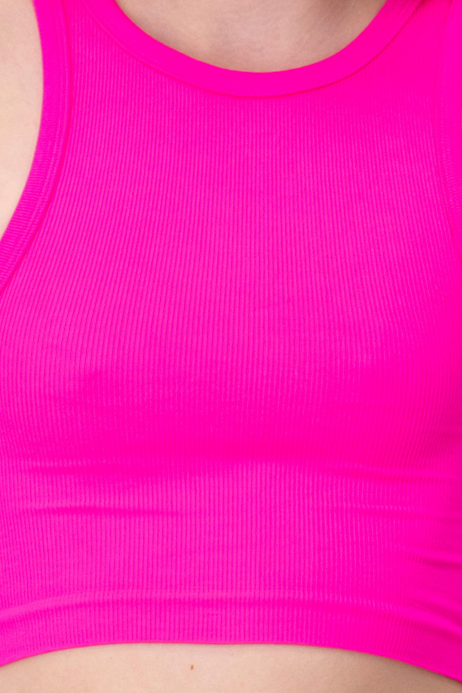 Top Tank Acanalado Liso ROSA NEON