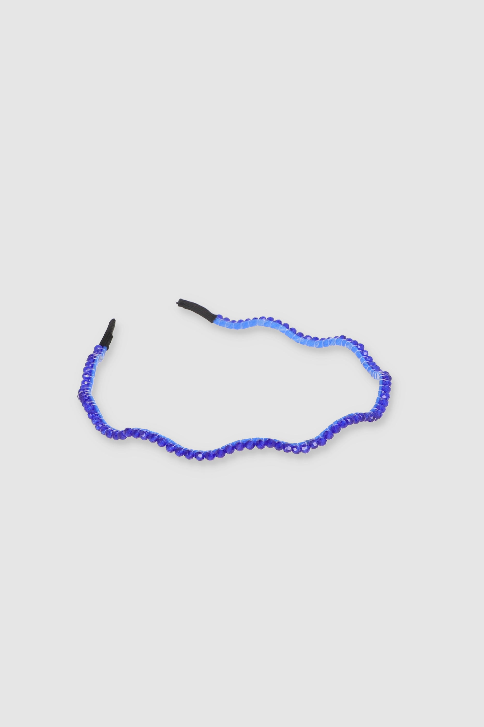 Undulating shine headband King blue