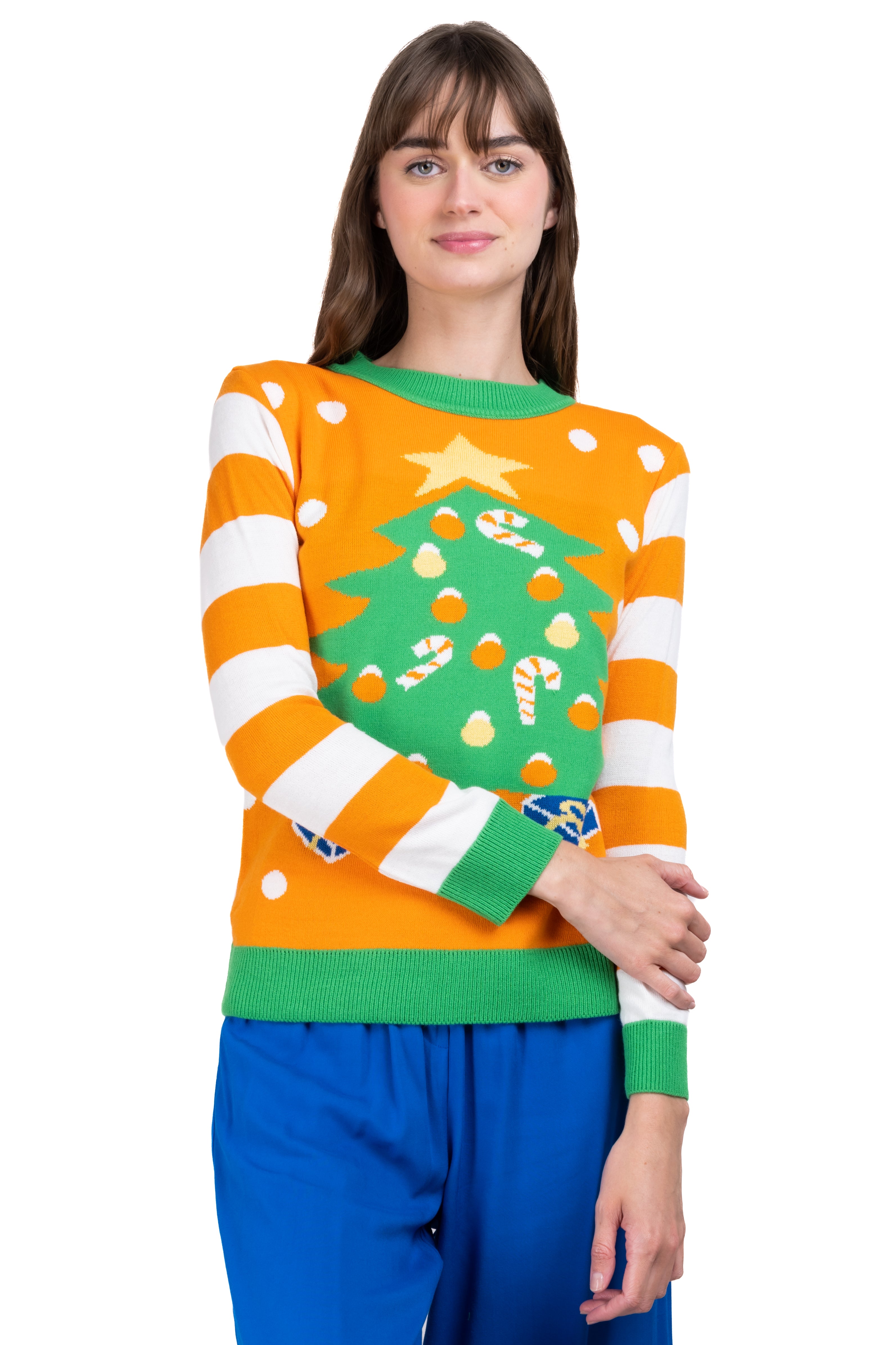 Tree Christmas sweater Combo orange