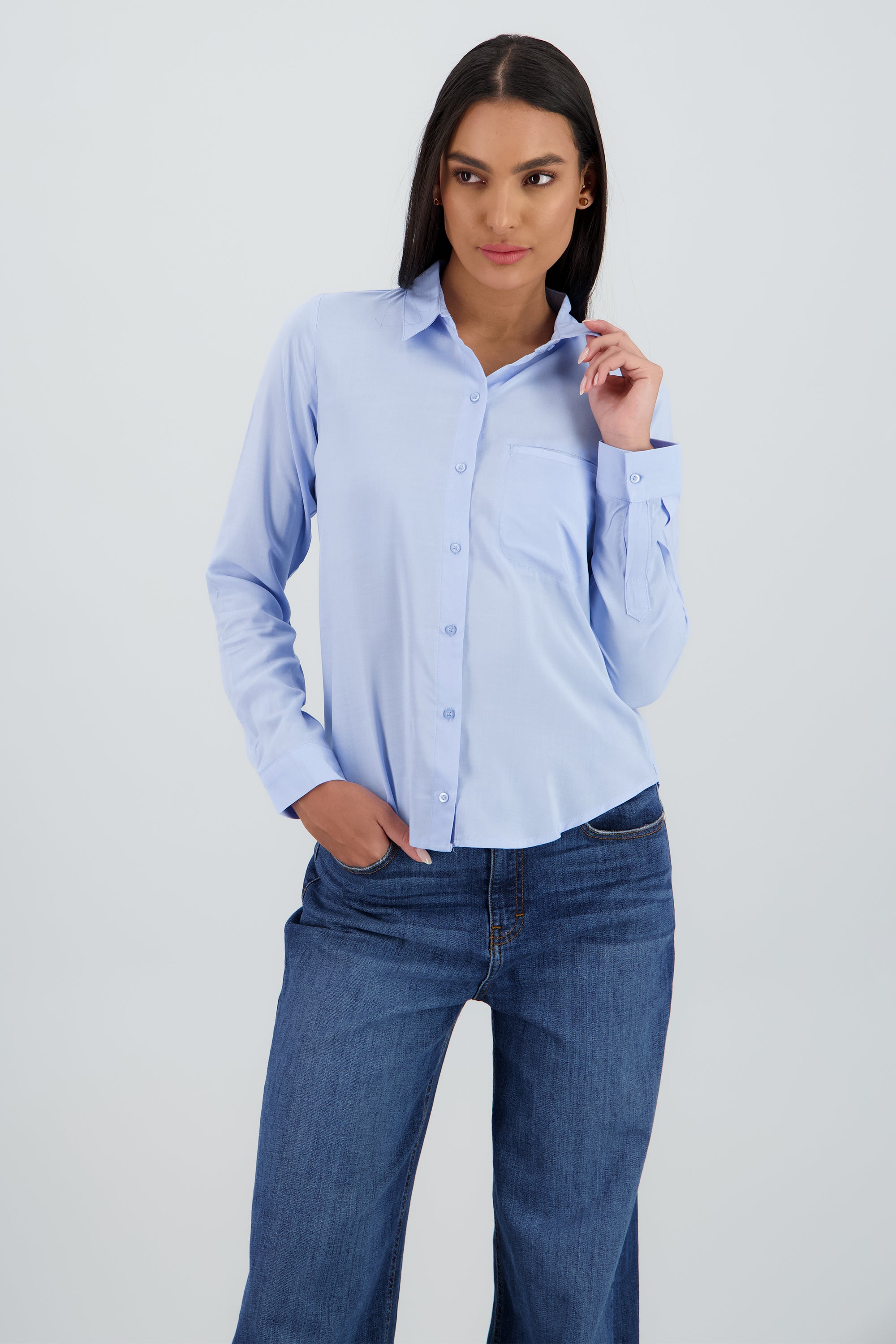 Camisa Bolsa AZUL PASTEL