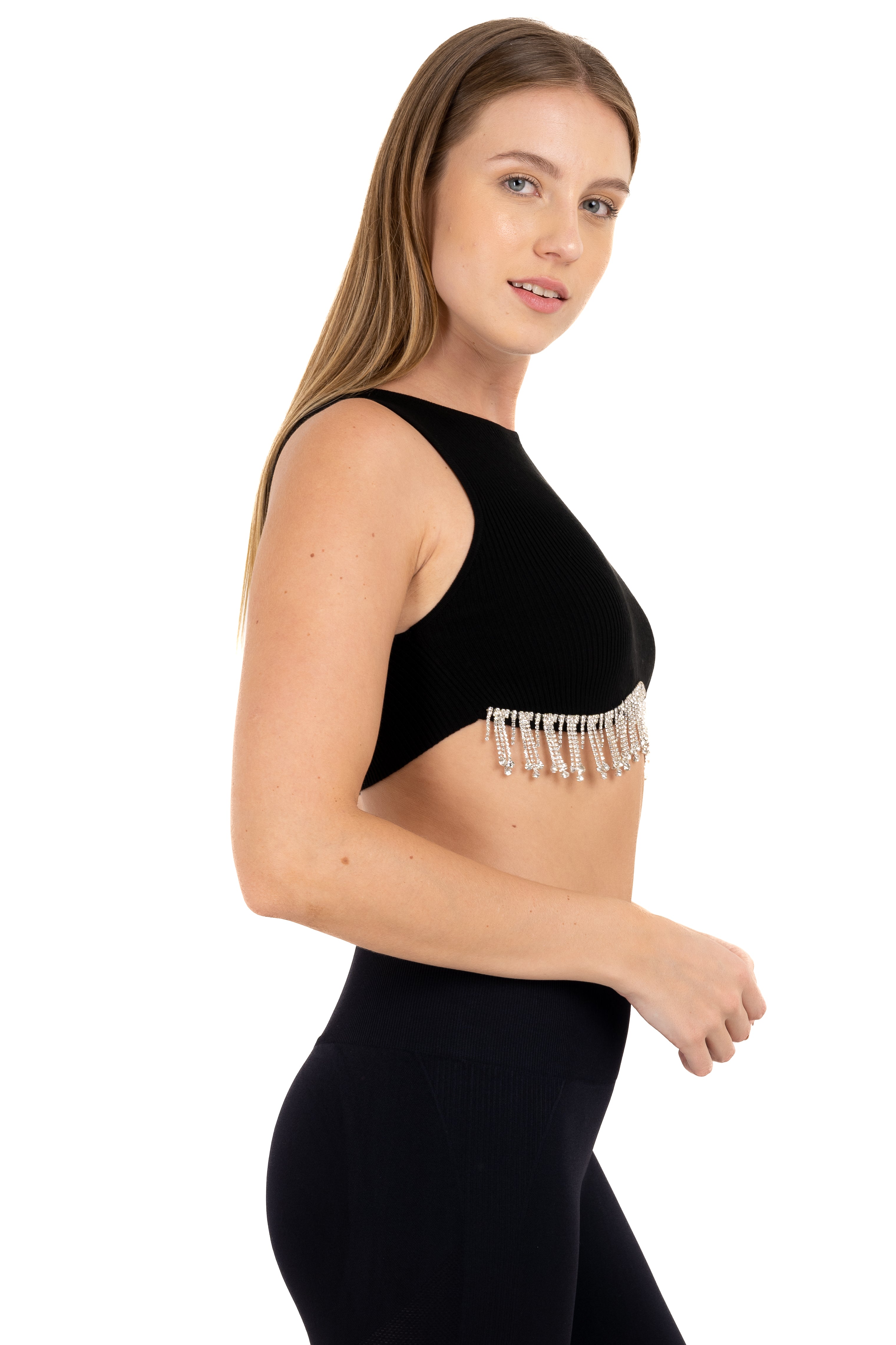 Sharp top shin strips BLACK