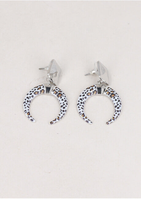 Horn box earrings SILVER