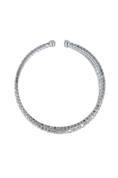 Brazalete Cuff Brillos PLATA