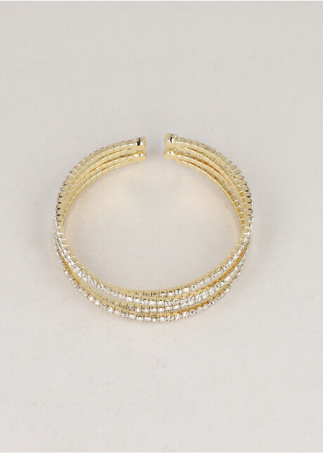 Brazalete Cuff Brillos ORO