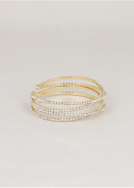 Brazalete Cuff Brillos ORO